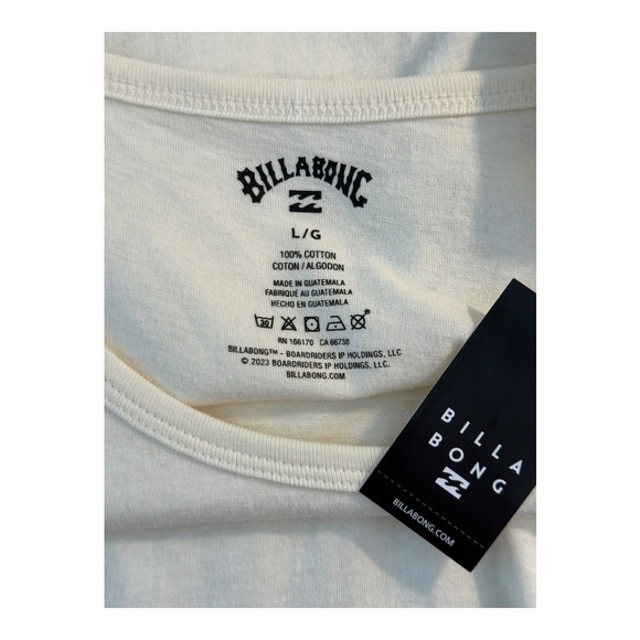Billabong Established Supply Co. Tank Top Surf Beach Graphic Beige Large NWT - Picture 4 of 5